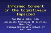 Informed Consent in the Cognitively Impaired
