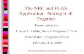 The NRC and FLAS Application:  Putting it all Together