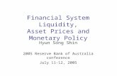 Financial System Liquidity, Asset Prices and Monetary Policy