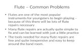 Flute – Common Problems