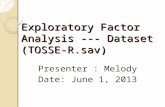 Exploratory Factor Analysis --- Dataset (TOSSE-R.sav)
