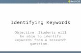 Identifying Keywords