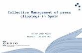 Collective Management of press clippings in Spain