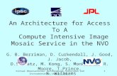 An Architecture for Access To A   Compute Intensive Image Mosaic Service in the NVO