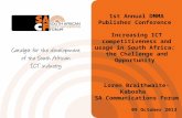 1st Annual DMMA Publisher Conference  Increasing ICT competitiveness and usage in South Africa: