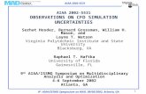 AIAA 2002-5531 OBSERVATIONS ON CFD SIMULATION UNCERTAINTIES