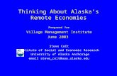 Thinking About Alaska’s Remote Economies