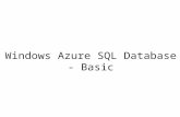 Windows Azure SQL Database - Basic