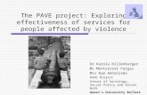 The PAVE project: Exploring effectiveness of services for people affected by violence