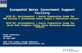 EuropeAid Water Investment Support Facility