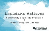 Community Eligibility Provision & Federal Program Updates