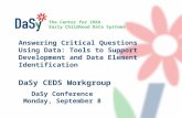 DaSy  Conference Monday, September 8
