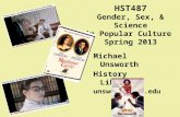 HST487 Gender, Sex, & Science in Popular Culture  Spring 2013