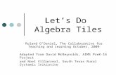 Let’s Do  Algebra Tiles