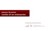 Joanna Tyrowicz Limits of an enterprise