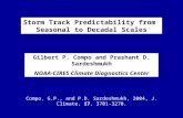Storm Track Predictability from  Seasonal to Decadal Scales