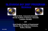 SLOVAKIA IHY 2007 PROGRAM - Science
