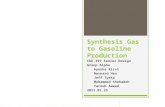 Synthesis Gas to Gasoline Production