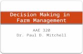 Decision Making in  Farm Management
