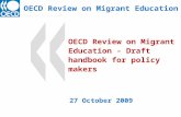 OECD Review on Migrant Education - Draft handbook for policy makers