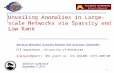 Unveiling Anomalies in Large-scale Networks via Sparsity and Low Rank