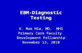 EBM-Diagnostic Testing K. Mae Hla, MD,  MHS Primary Care Faculty  Development Fellowship