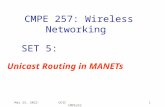 CMPE 257: Wireless Networking  SET 5: