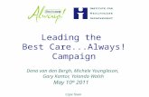 Leading the  Best Care...Always! Campaign