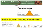 Solar Power Potential with PRT