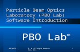 Particle Beam Optics Laboratory (PBO Lab) Software Introduction