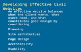 Developing Effective Civic Websites