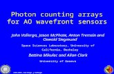 Photon counting arrays for AO wavefront sensors