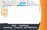 ACSF -  Building Learning, Literacy and Numeracy