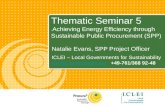 Thematic Seminar 5 - Achieving Energy Efficiency through Sustainable Public Procurement (SPP)