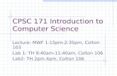 CPSC 171 Introduction to Computer Science