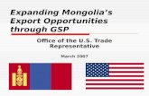 Expanding Mongolia’s Export Opportunities through GSP