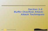 Section 3.4:   Buffer Overflow Attack:  Attack Techniques