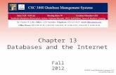 Chapter 13 Databases and the Internet