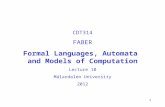 CDT314 FABER Formal Languages, Automata  and Models of Computation Lecture 10