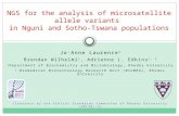 NGS for the analysis of microsatellite allele variants  in  Nguni  and Sotho-Tswana populations