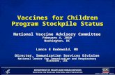Vaccines for Children Program Stockpile Status