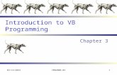 Introduction to VB Programming