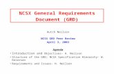 NCSX General Requirements Document (GRD)