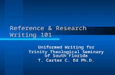 Reference & Research Writing 101