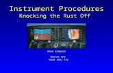 Instrument Procedures Knocking the Rust Off  Dave Simpson Master CFI    Gold Seal CFI
