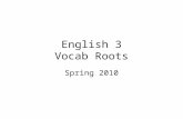 English 3 Vocab Roots