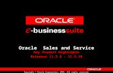 Oracle  Sales and Service Key Product Highlights Releases 11.5.8 - 11.5.10