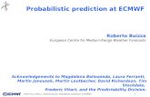 Probabilistic prediction at ECMWF