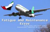Fatigue and Maintenance Error