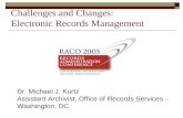 Challenges and Changes: Electronic Records Management
